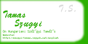 tamas szugyi business card